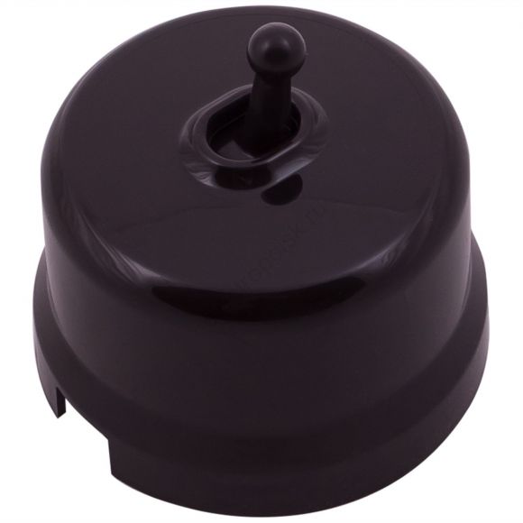 Кнопка (однотумблерная), пластик, цвет Коричневый B1-230-22-PB