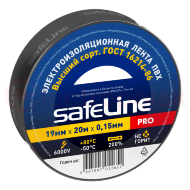 Изолента ПВХ черная 19мм 20м Safeline Изолента ПВХ черная 19мм 20м Safeline