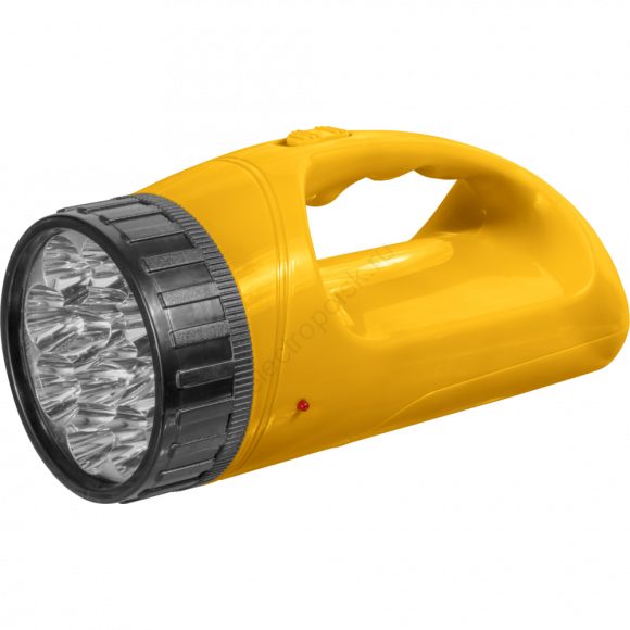 Фонарь светодиодный NPT-SP13-ACCU 12+18LED 90лм 50м аккумуляторный прожектор+кемпинг пластик 1.1Ач