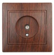 Розетка TV одиночная, СУ, Plano, венге, 1-301-10 Розетка TV одиночная, СУ, Plano, венге, 1-301-10