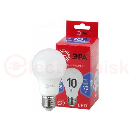 Лампа светодиодная LED A60-10W-865-E27 R  (диод, груша, 10Вт, хол, E27) (10/100/2000) ЭРА