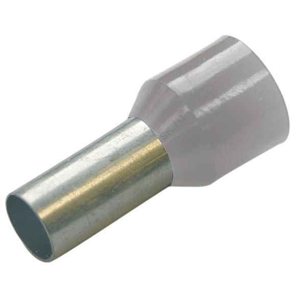 Гильза конечная изолированная (НШВИ) 2,5/8 мм цвет серый (упак. 500 шт.) (270030)