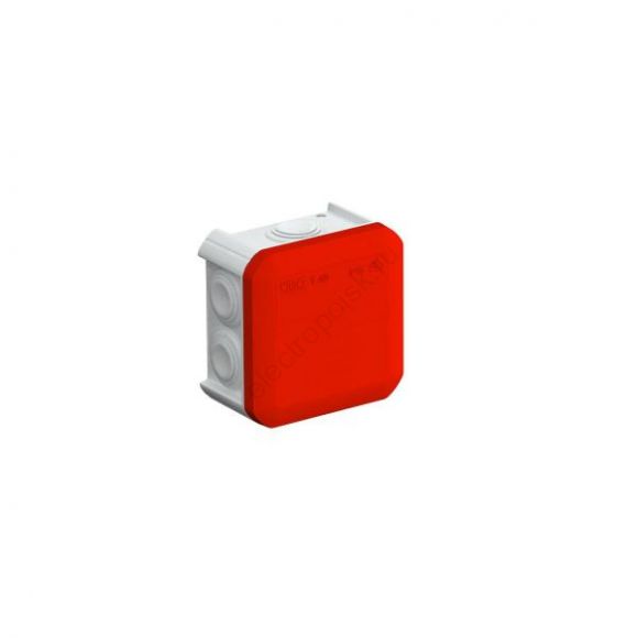 Коробка распределительная T40 90x90x52 красная крышка (2007630)