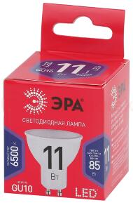 Лампа светодиодная LED MR16-11W-865-GU10 R  (диод, софит, 11Вт, хол, GU10) (10/100/4800) ЭРА Лампа светодиодная LED MR16-11W-865-GU10 R  (диод, софит, 11Вт, хол, GU10) (10/100/4800) ЭРА