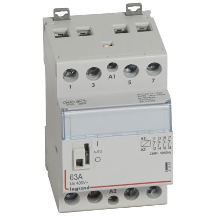 Контактор 230V 4НЗ 63А с ручкой управления CX3
