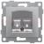 GUSI Bravo механизм розетки  компьютерной RJ45, двойной, скрытая установка.  Цвет серебро.