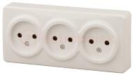 Розетка 3х2P, 16A-250В, ОУ, Эра Эксперт, сл.кость, 11-2207-02 Розетка 3х2P, 16A-250В, ОУ, Эра Эксперт, сл.кость, 11-2207-02