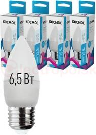 Лампа светодиодная LED 6.5Вт CN 220В Е27 D37х99 4500 белый 480лм Космос Лампа светодиодная LED 6.5Вт CN 220В Е27 D37х99 4500 белый 480лм Космос