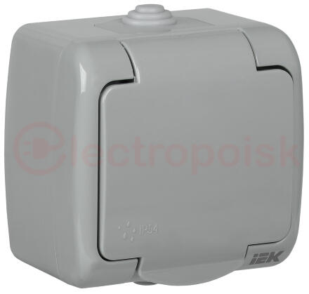 AQUATIC Розетка 1-ая с з/к откр. уст. 16А IP54    РСш12-2-А