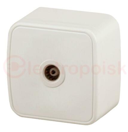 Розетка TV одиночная, ОУ, Polo, сл.кость, 3-301-02