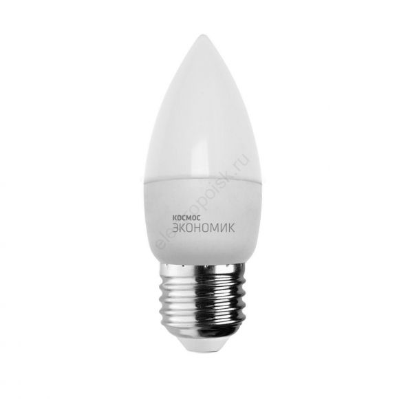 Лампа светодиодная LED 7.5Вт CN 220В Е27 D37х99 3000 теплый 590лм Космос (LkecLED7.5wCNE2730)