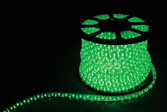 Дюралайт светодиодный LEDх36/м зеленый двухжильный кратно 2м бухта 100м