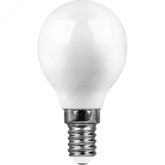 Лампа светодиодная LED 13вт Е14 теплый матовый шар (55157)