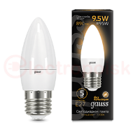 Лампа светодиодная LED 9.5 Вт 890 Лм 3000К теплая Е27 Свеча Black Gauss Лампа светодиодная LED 9.5 Вт 890 Лм 3000К теплая Е27 Свеча Black Gauss