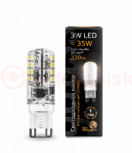 Лампа светодиодная LED 3 Вт 230 Лм 2700К теплая G9 капсула 220 В силикон Black Gauss Лампа светодиодная LED 3 Вт 230 Лм 2700К теплая G9 капсула 220 В силикон Black Gauss