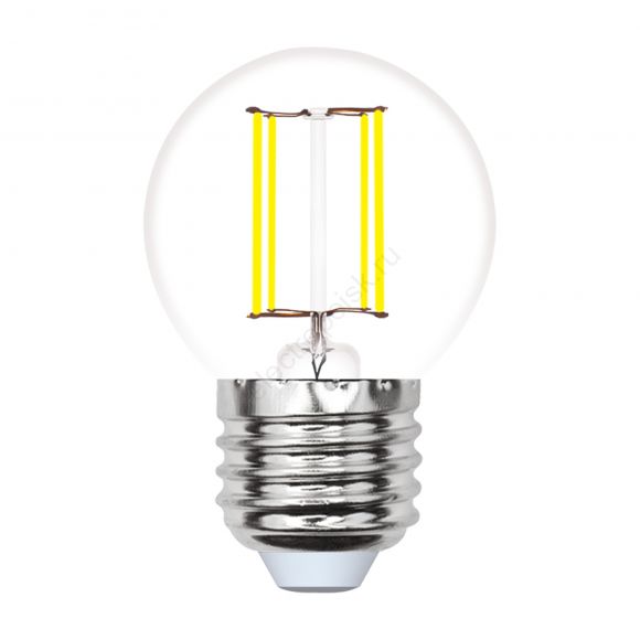 Лампа светодиодная с трехступенчатым диммером 100-50-10 LED 5вт 175-250В шар 420Лм Е27 3000К Uniel Multibrigh филамент (UL-00002370)