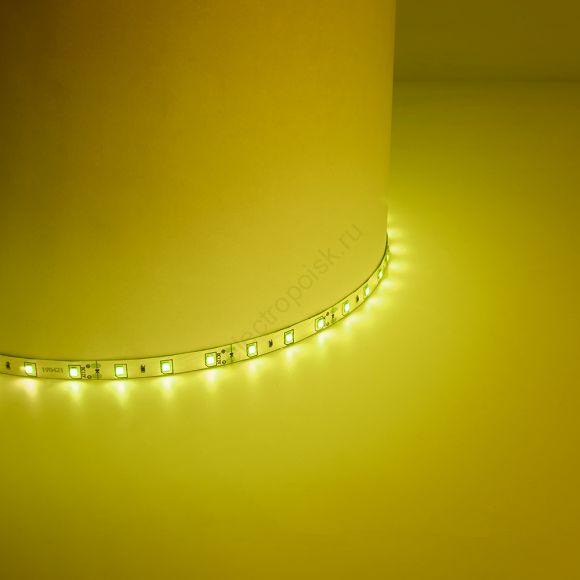 Лента светодиодная LEDх60/м 5м 4.8w/m 12в IP65 желтый (27674)