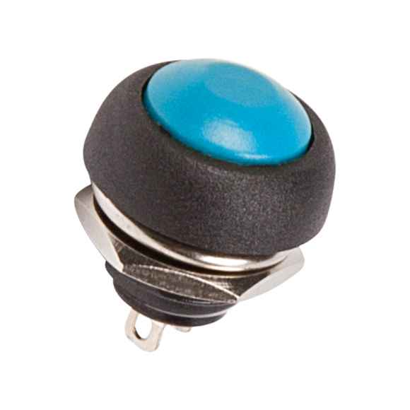 Выключатель-кнопка  250V 1А (2с) OFF-(ON)  Б/Фикс  синяя  Micro  REXANT