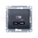 GLOSSA USB РОЗЕТКА тип-C 65W высокоскор.заряд. QC, PD, механизм, АНТРАЦИТ GLOSSA USB РОЗЕТКА тип-C 65W высокоскор.заряд. QC, PD, механизм, АНТРАЦИТ