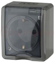 Розетка 2P+E IP54, 16A-250В, ОУ, Эра Эксперт, серый, 11-2401-03 Розетка 2P+E IP54, 16A-250В, ОУ, Эра Эксперт, серый, 11-2401-03