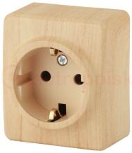 Розетка 2P+E Schuko со шторками, 16A-250В, ОУ, Эра Эксперт, сосна, 11-2204-11 Розетка 2P+E Schuko со шторками, 16A-250В, ОУ, Эра Эксперт, сосна, 11-2204-11