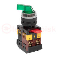 Переключатель ANLC-22 2P зеленый с подсветкой 380В NO+NC Переключатель ANLC-22 2P зеленый с подсветкой 380В NO+NC