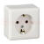 ХИТ Розетка с заземлением наружная 250В 16А белая
