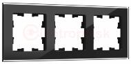 BRITE Рамка 3 -местная РУ-3-2-БрЧ стекло черный BRITE Рамка 3 -местная РУ-3-2-БрЧ стекло черный