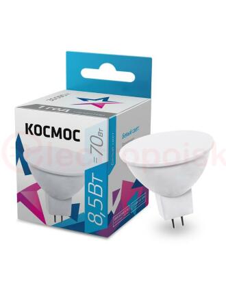 Лампа светодиодная LED 8.5Вт JCDR 220В GU5.3 D50x45 4500K белый 720 лм Космос