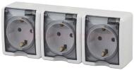 Розетка 3х2P+E IP54, шторки, 16A-250В, ОУ, Эра Эксперт, белый, 11-2406-01 Розетка 3х2P+E IP54, шторки, 16A-250В, ОУ, Эра Эксперт, белый, 11-2406-01