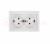 Розетка Бриллиант двойная с заземлением белая