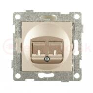 GUSI Ugra механизм розетки  компьютерной RJ45, одинарной, скрытая установка.  Цвет золото. GUSI Ugra механизм розетки  компьютерной RJ45, одинарной, скрытая установка.  Цвет золото.