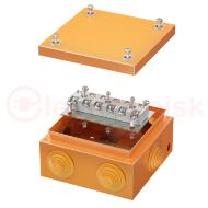 Коробка стальная FS с кабельными вводами и клеммниками IP55 150х150х80мм 6р 450V 20A 10мм.кв  нерж.контакт Коробка стальная FS с кабельными вводами и клеммниками IP55 150х150х80мм 6р 450V 20A 10мм.кв  нерж.контакт