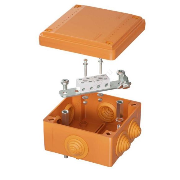 Коробка пластиковая FS с кабельными вводами и клеммниками IP55 100х100х50мм (FSB11404)