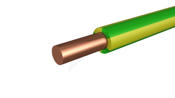 Провод ПУВнг(А)-LS 1х6 желто зеленый              однопроволочный
