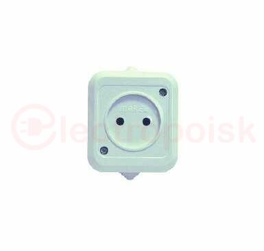 Nemliyer Розетка о/у без з/к серая 250В 16А IP20 (18106)