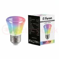 Лампа светодиодная LED 1вт Е27 прозрачный RGB быстрая смена цвета колокольчик Лампа светодиодная LED 1вт Е27 прозрачный RGB быстрая смена цвета колокольчик