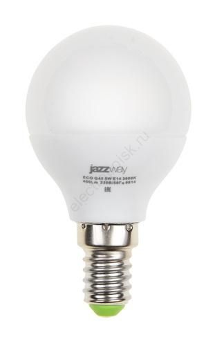 Лампа светодиодная LED 5Вт E14 400Лм белый матовая шар 230V/50Hz ECO