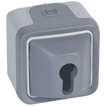 Выключатель с ключом серый, 10A, 250В