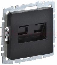 BRITE Розетка двойная RJ11+RJ45 кат.5E РК/Т12-БрЧ черный BRITE Розетка двойная RJ11+RJ45 кат.5E РК/Т12-БрЧ черный
