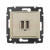 VALENA Розетка двойная USB слоновая кость