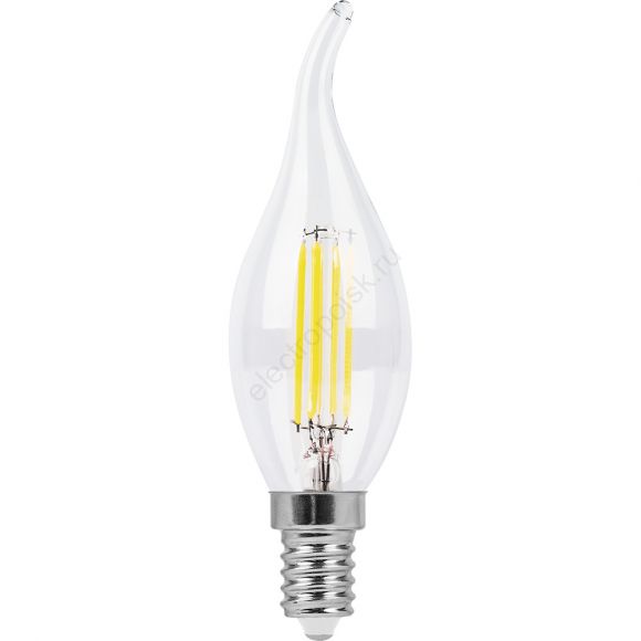 Лампа светодиодная LED 9вт Е14 теплый свеча на ветру FILAMENT (25960)