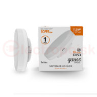 Лампа светодиодная LED 11.5 Вт1095 Лм 3000К теплая GX53 таблетка Basic Gauss Лампа светодиодная LED 11.5 Вт1095 Лм 3000К теплая GX53 таблетка Basic Gauss