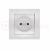 Розетка Бриллиант без заземления белая