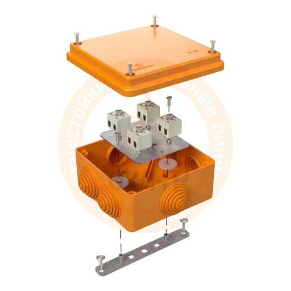 Коробка огнестойкая для открытой проводки 40-0300-FR6.0-4 Е15-Е120 100х100х50 (40-0300-FR6.0-4)