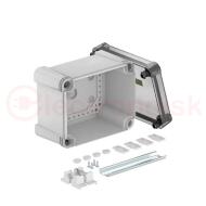 Распределительная коробка X10C, IP 67, 191х151х126 мм,сплошная стенка, прозрачная крышка, DIN-рейка Распределительная коробка X10C, IP 67, 191х151х126 мм,сплошная стенка, прозрачная крышка, DIN-рейка