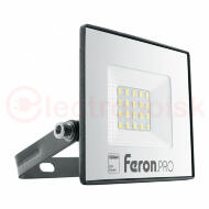 Прожектор светодиодный ДО-20w 6400К 1600Лм IP65 черный Feron.PRO Прожектор светодиодный ДО-20w 6400К 1600Лм IP65 черный Feron.PRO