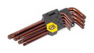 Набор ключей TORX КТ-9-S2 (Т10-Т50) серия KBT-PROFESSIONAL