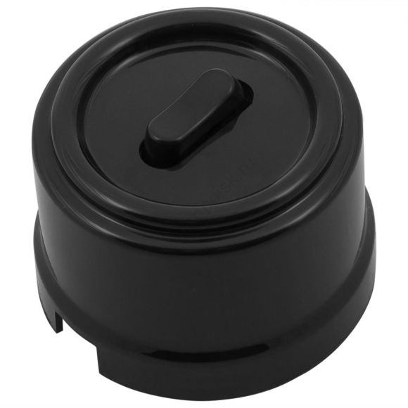 Кнопка (одноклавишная), пластик, цвет Черный B1-220-23-PB
