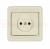 Розетка Валери без заземления слоновая кость